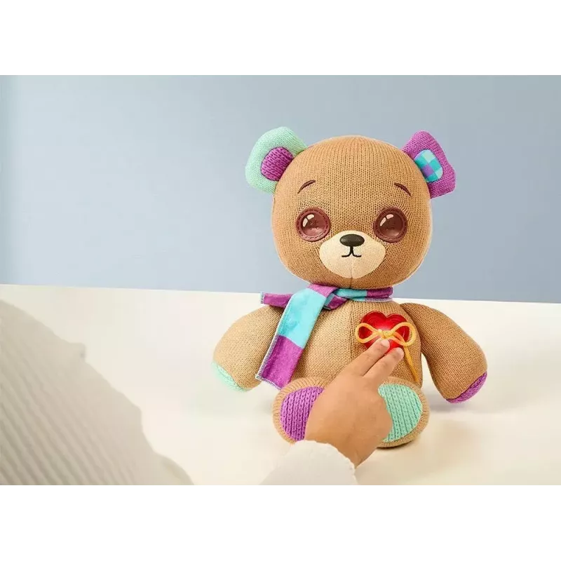 Plush interactive mascot Cobi Thready Bear — motion-activated toy with sound and sensors