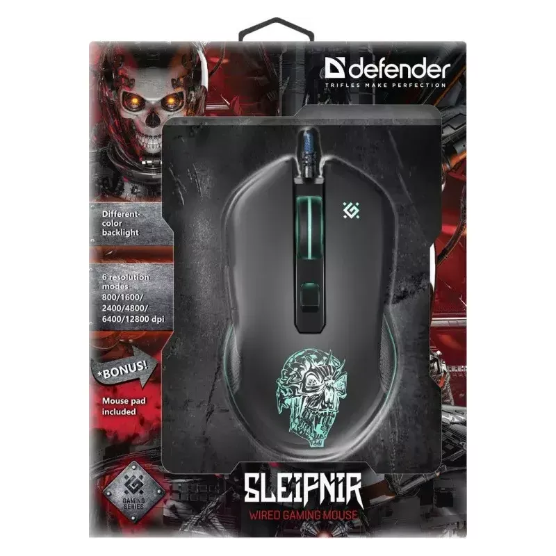 Mouse Defender GM-927 Sleipnir Optic 12800dpi 6P