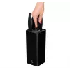 Kitchen knife set Smile SNS-6 — 6-piece black block, 5 knives with non-stick black blades, soft-touch black plastic handles