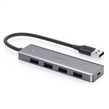 USB hub UGREEN 50985 (4× USB 3.2 Gen 1 Type-A, 5 Gb/s, Silver)