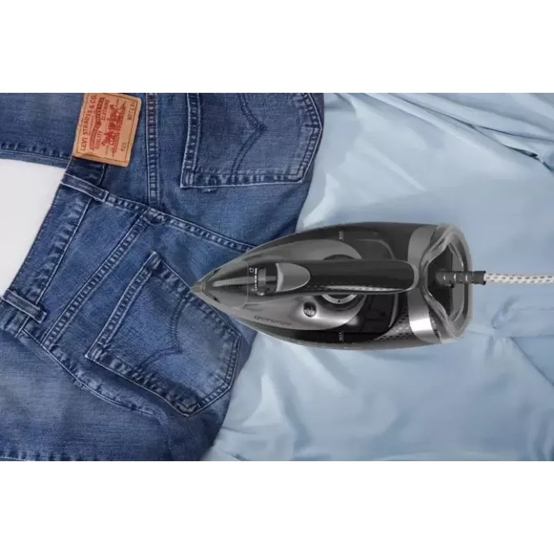 Steam iron Gorenje SIH3200BKS — 3200 W, ceramic soleplate, 0.42 L tank, 250 g/min steam boost, vertical steam