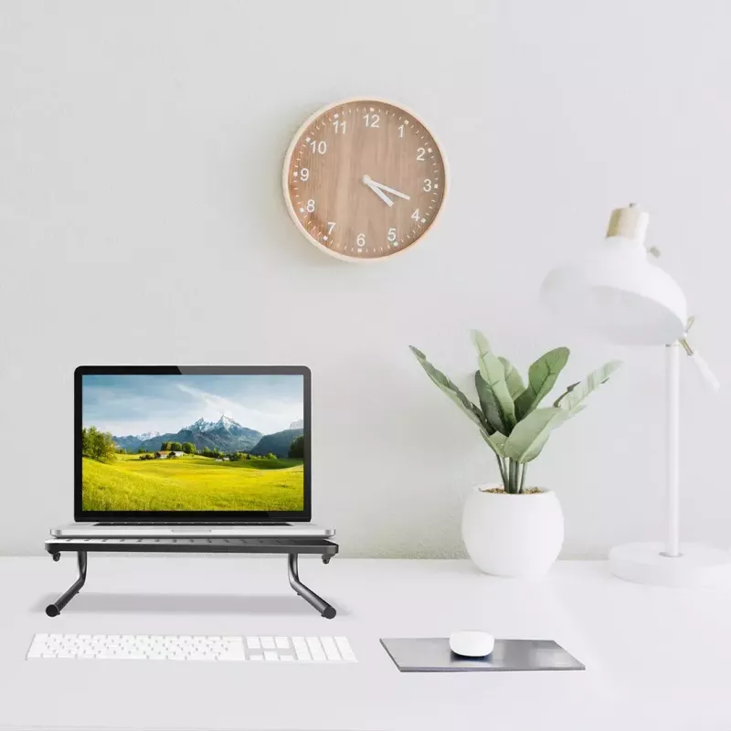 Laptop monitor stand MACLEAN MC-948 for 13–32 inch screens, adjustable height and angle, black, 370×235×100 mm, 20 kg capacity