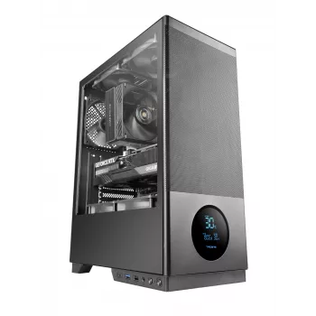 TACENS computer case 2SAGITTA20 Midi Tower, tempered glass, ATX/Micro-ITX/Mini-ITX, 1x3.5 inch + 2x2.5 inch, LED, fans included