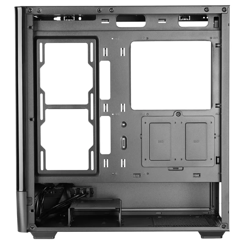 PC Case TACENS Mars Gaming MCLCDPRO Midi Tower — Black, IPS 7.2 inch Display, Bottom PSU, ATX/Micro‑ATX/Mini‑ITX support