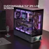 PC Case TACENS Mars Gaming MCLCDPRO Midi Tower — Black, IPS 7.2 inch Display, Bottom PSU, ATX/Micro‑ATX/Mini‑ITX support