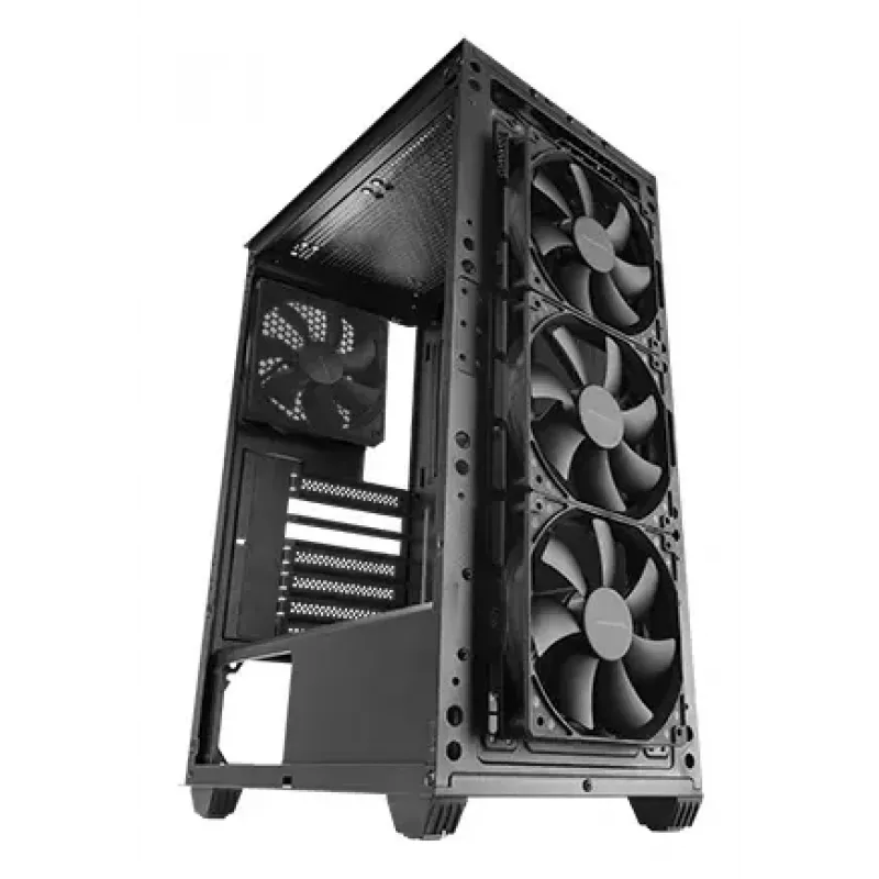 PC Case TACENS Mars Gaming MC-PMAX Midi Tower — ATX/Micro-ATX/Mini-ITX, 3x120mm front, 1x120mm rear, 2x3.5 inch & 2x2.5 inch bays, Black