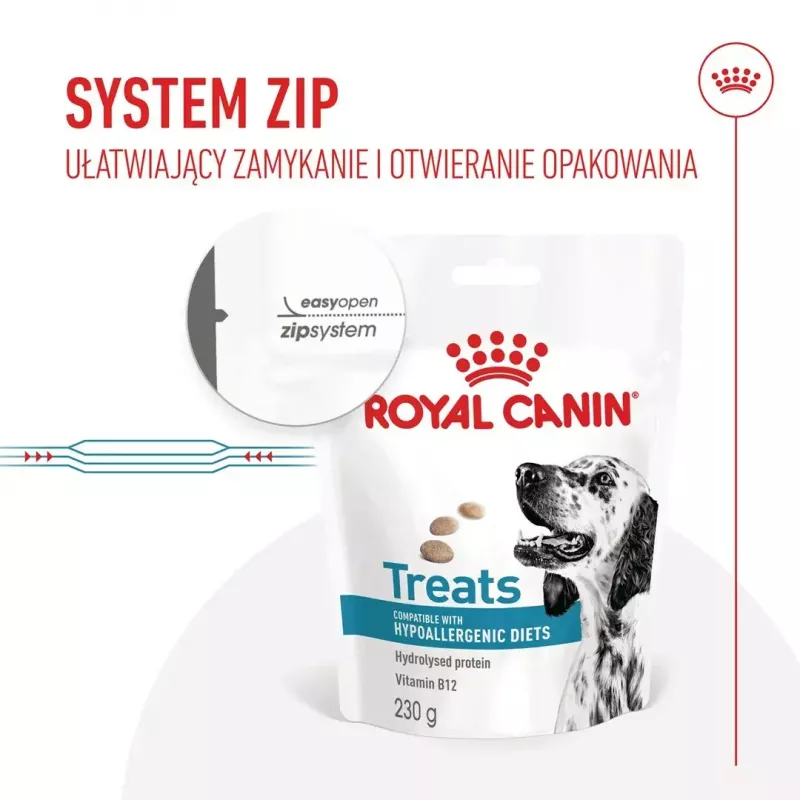 Hypoallergenic Dog Treats Royal Canin 230 g — Poultry Training Snacks, Gluten- and Sugar-Free, Adult Dogs