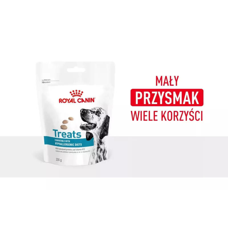 Hypoallergenic Dog Treats Royal Canin 230 g — Poultry Training Snacks, Gluten- and Sugar-Free, Adult Dogs