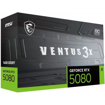 Graphics Card MSI GeForce RTX 5080 16 GB GDDR7, PCIe 5.0, 256-bit, 303×121×49 mm, 360 W