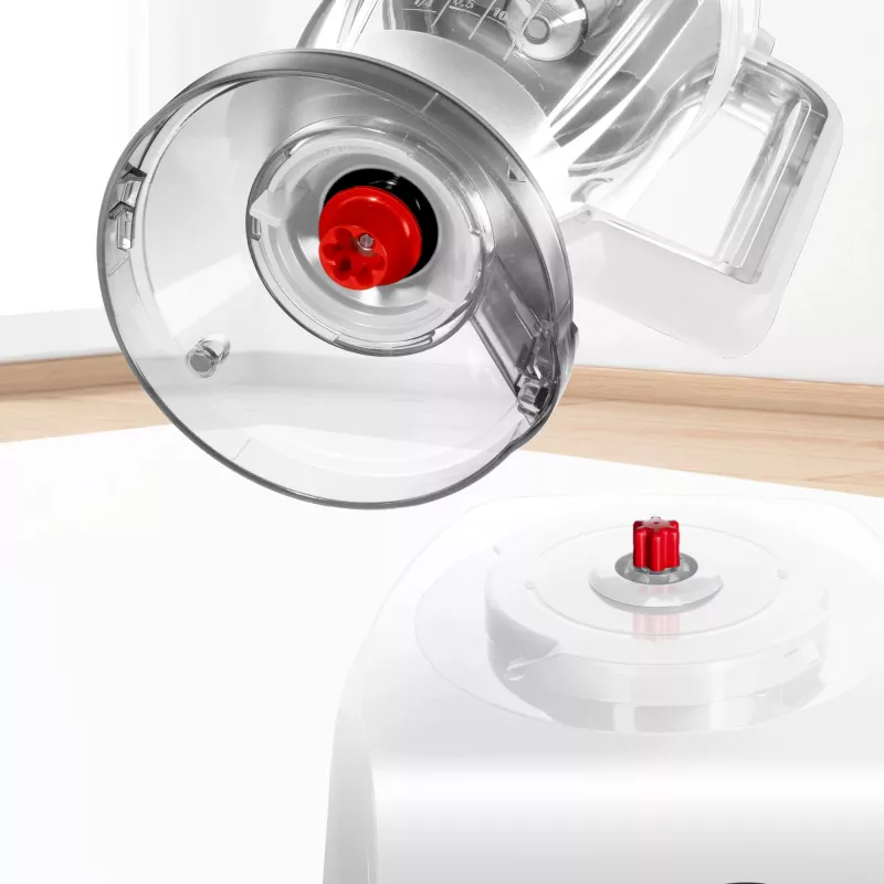 Food processor Bosch MC812W501 — 1000 W, 3.9 L bowl, white, stainless steel blades