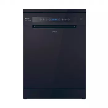 Freestanding dishwasher CANDY CF 5C6F0B — 15 place settings, 46 dB, Full size (60 cm), black