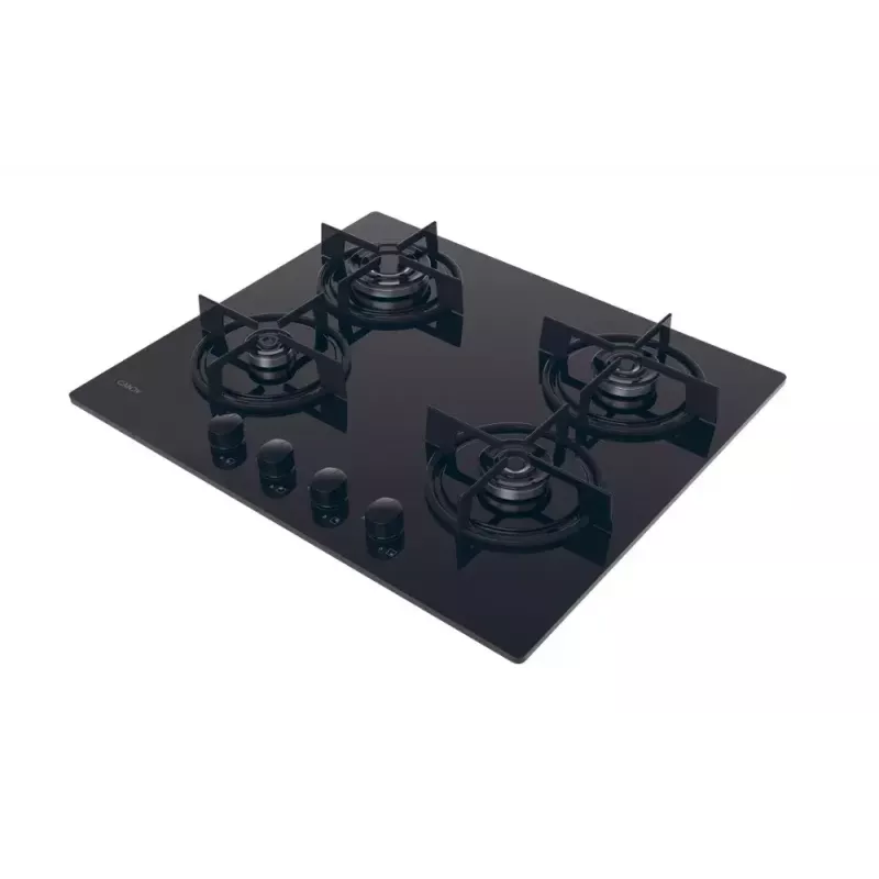 Candy CVW6BB hob Black Built-in 59.5 cm Gas 4 zone(s)