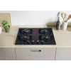 Candy CVW6BB hob Black Built-in 59.5 cm Gas 4 zone(s)