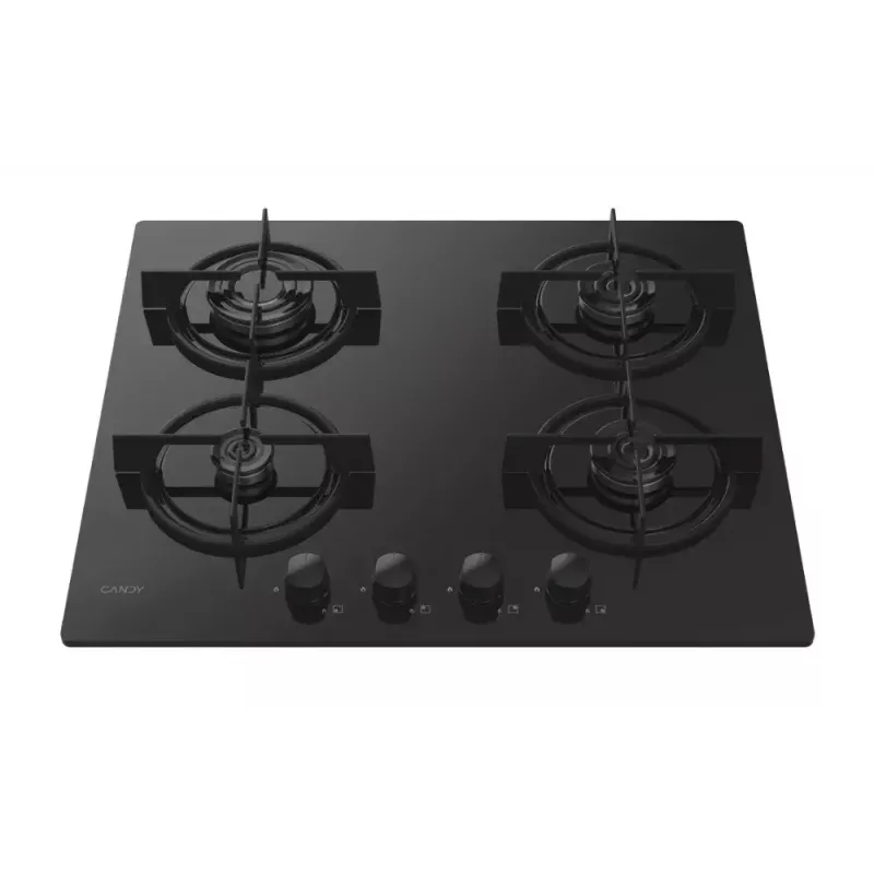 Candy CVW6BB hob Black Built-in 59.5 cm Gas 4 zone(s)