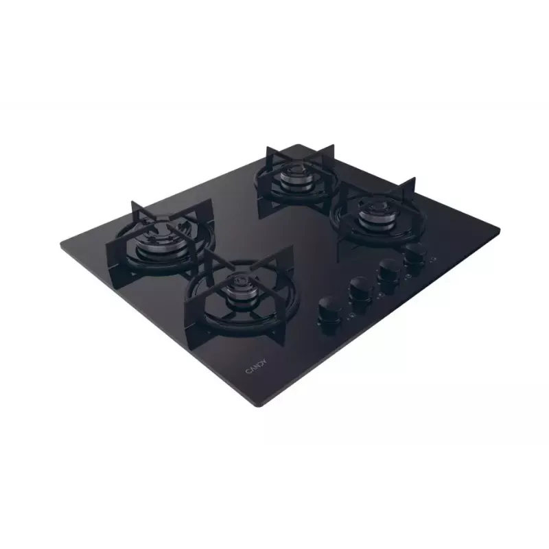 Candy CVW6BB hob Black Built-in 59.5 cm Gas 4 zone(s)