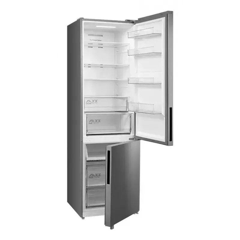 Freestanding fridge-freezer Midea MDRB600MME46, 443 L total, 313 L fridge (No Frost), 130 L freezer, E class, stainless steel