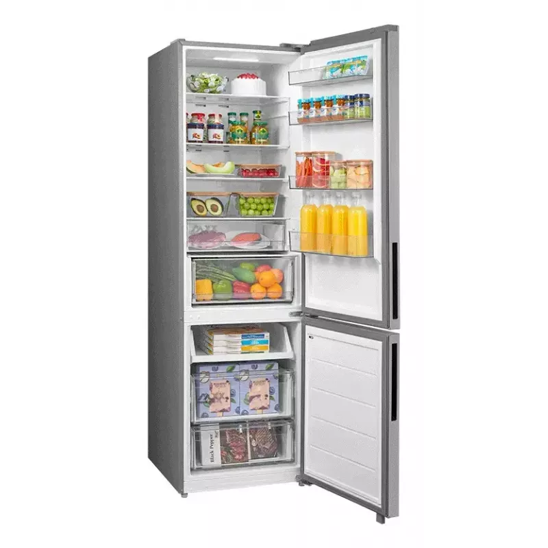 Freestanding fridge-freezer Midea MDRB600MME46, 443 L total, 313 L fridge (No Frost), 130 L freezer, E class, stainless steel