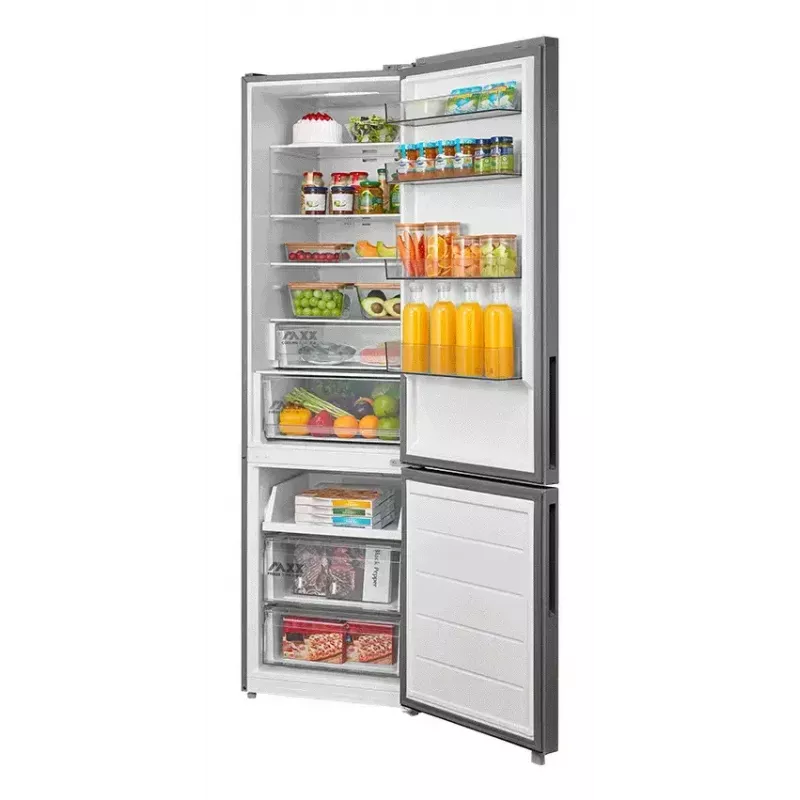 Freestanding fridge-freezer Midea MDRB600MME46, 443 L total, 313 L fridge (No Frost), 130 L freezer, E class, stainless steel