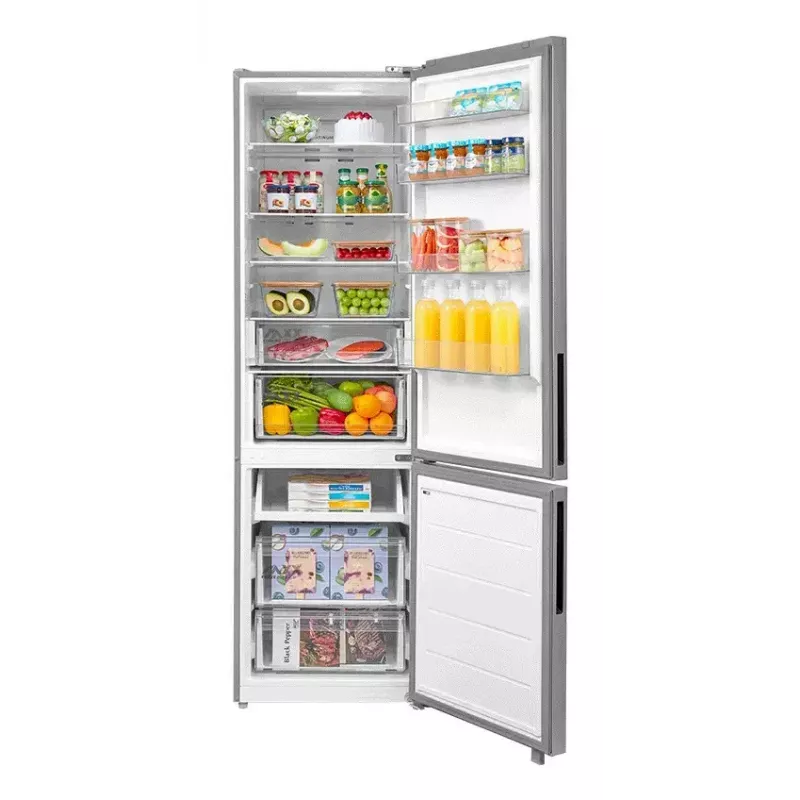 Freestanding fridge-freezer Midea MDRB600MME46, 443 L total, 313 L fridge (No Frost), 130 L freezer, E class, stainless steel
