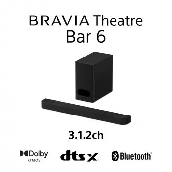 Soundbar Sony HT-B600 3.1.2 channels 350 W with wireless subwoofer, black