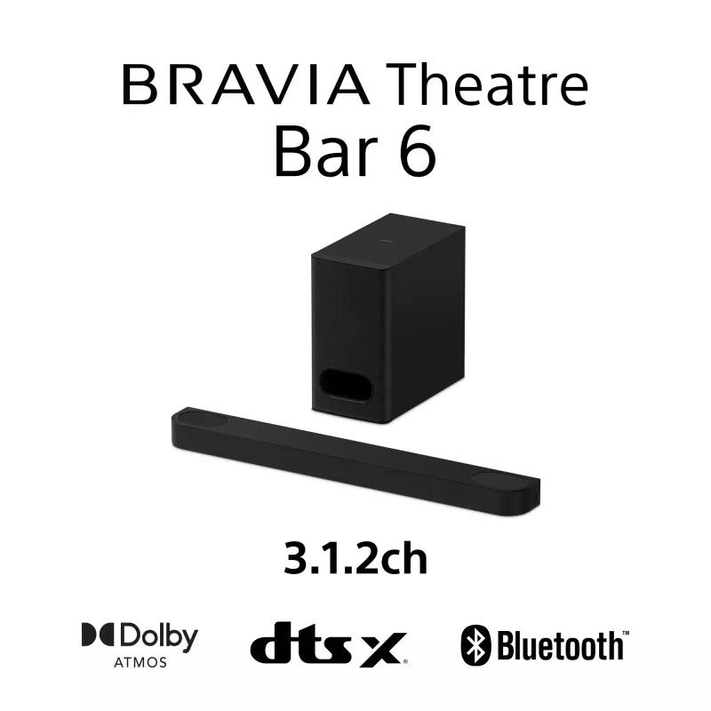Soundbar Sony HT-B600 3.1.2 channels 350 W with wireless subwoofer, black