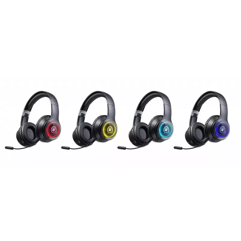 Headset DEFENDER FreeMotion B400 — wired & wireless, USB-C, AUX, closed supraaural headphones, 20–20000 Hz, 118 dB, LED backlight, black
