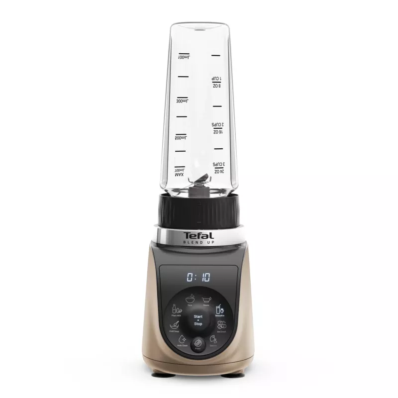 Tabletop blender Tefal Blend Up BL190AF0 — 0.85 L bowl, 1000 W, 6-blade Powelix, pulse, ice-crush (Transparent/Black/Beige)