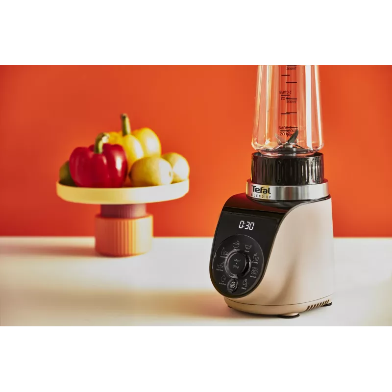 Tabletop blender Tefal Blend Up BL190AF0 — 0.85 L bowl, 1000 W, 6-blade Powelix, pulse, ice-crush (Transparent/Black/Beige)