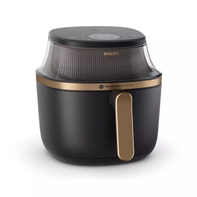Hot air fryer Philips 3000 series NA342/00 — 7.2 L, 2000 W, 16 programs, Touch control, Black Gold