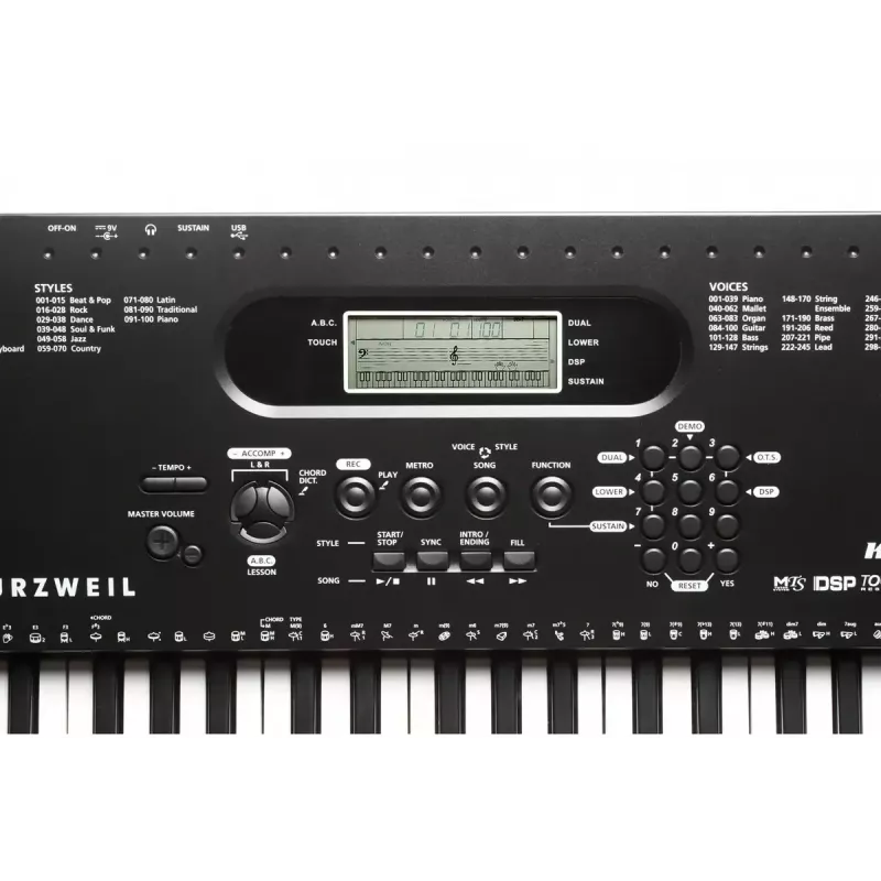 Keyboard Kurzweil KP70 61-key digital keyboard, black