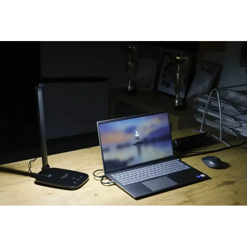Desk lamp MONTIS MT042-BK, LED 5.7W, dimmable, 440 lm, 3000–5400K, black, 410×144×58 mm