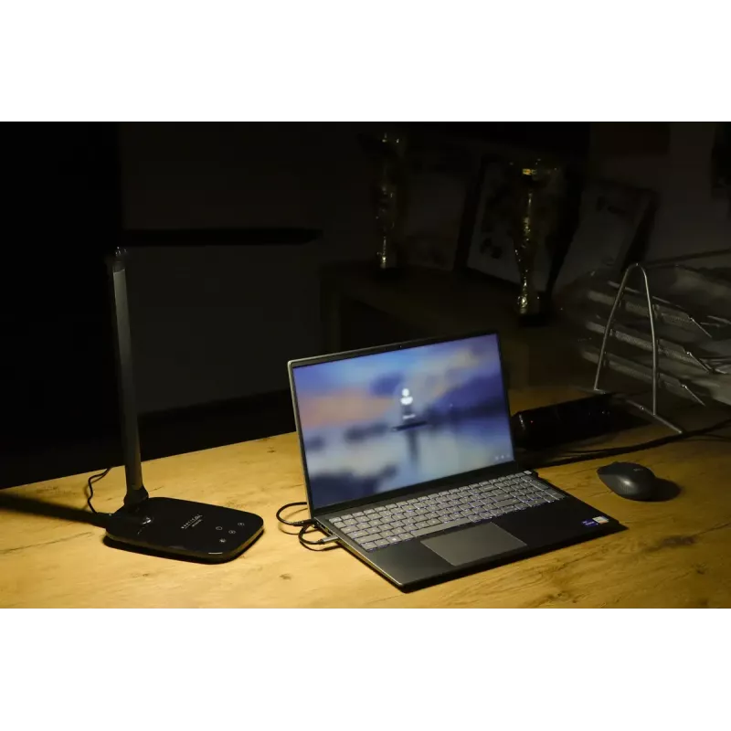 Desk lamp MONTIS MT042-BK, LED 5.7W, dimmable, 440 lm, 3000–5400K, black, 410×144×58 mm