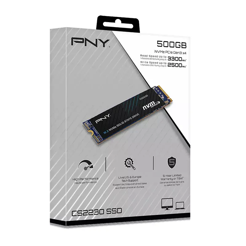 SSD disk PNY 500GB M.2 2280 PCI-E x4 Gen3 NVMe M280CS2230-500-RB