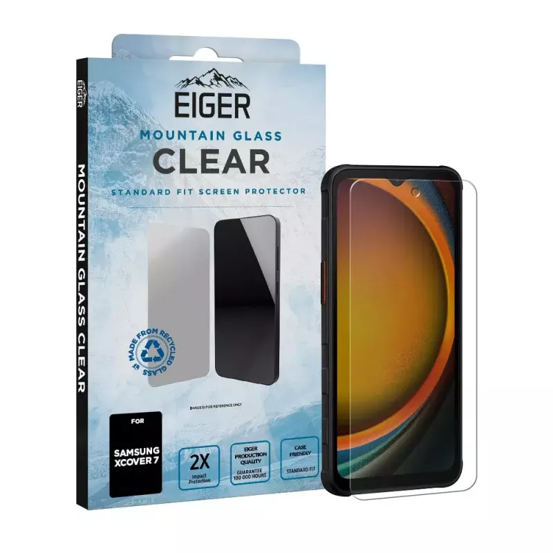 Screen Protector EIGER EGSP00958 Samsung Galaxy Xcover7 Tempered Glass Drop Proof Scratch Resistant Shock Resistant