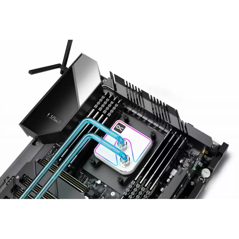 Water block Alphacool Core 1 Aurora Brass Copper Nickel Transparent White 72mm