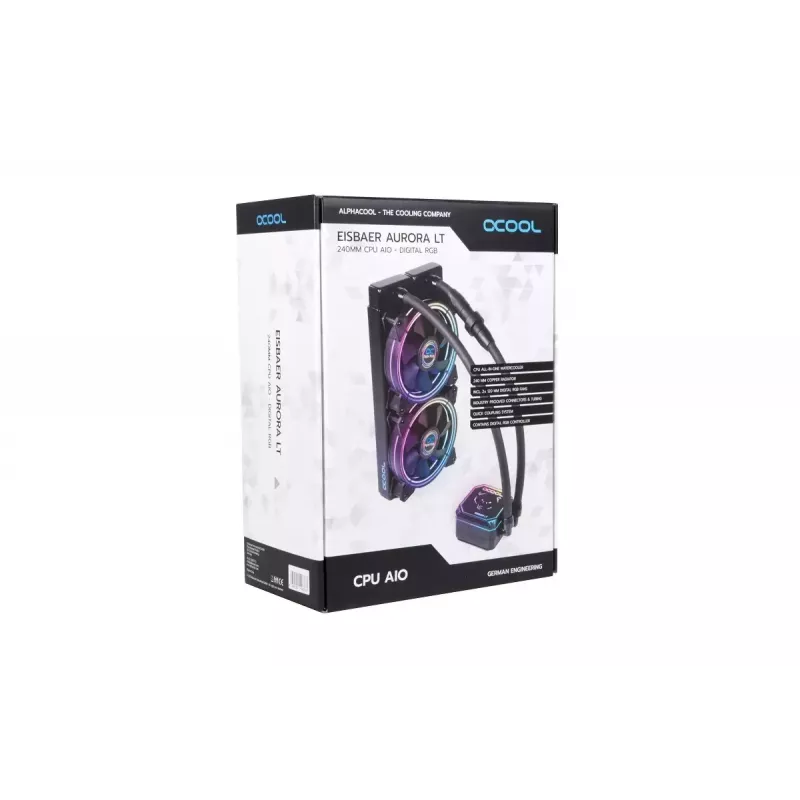 All-in-one liquid cooler Alphacool Eisbaer Aurora LT240 12 cm Black
