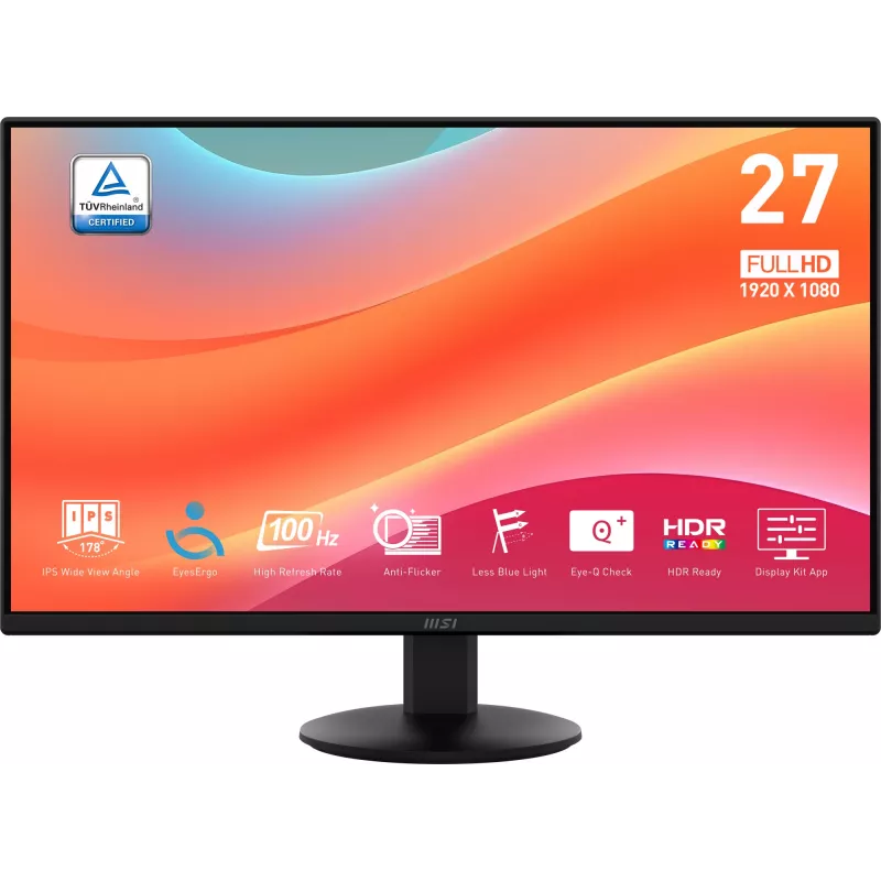 MSI Pro MP272L computer monitor 68.6 cm (27 inch) 1920 x 1080 pixels Full HD LED Black