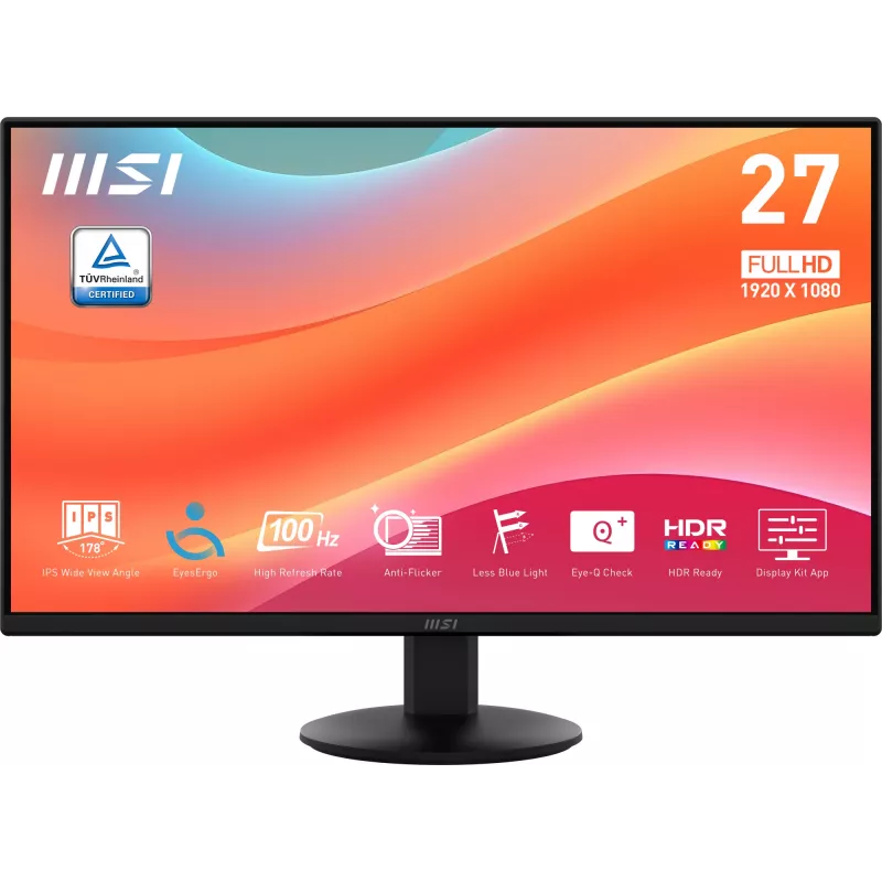 MSI Pro MP272L computer monitor 68.6 cm (27 inch) 1920 x 1080 pixels Full HD LED Black