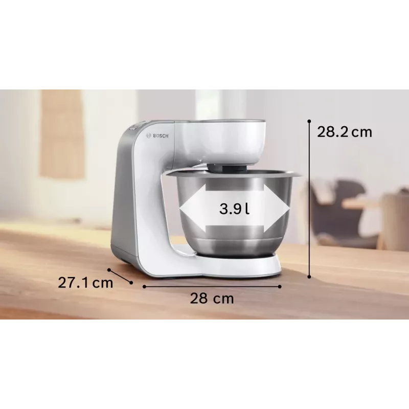 Food processor Bosch Serie 4 MUM58200 — 1000 W, 3.9 L stainless steel bowl, white
