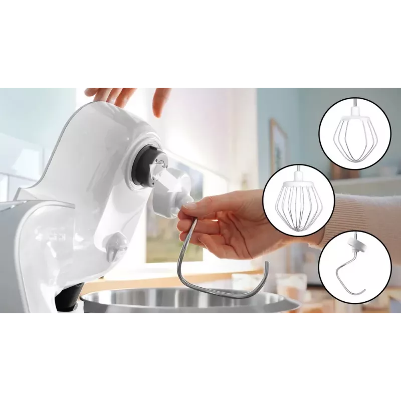 Food processor Bosch Serie 4 MUM58200 — 1000 W, 3.9 L stainless steel bowl, white