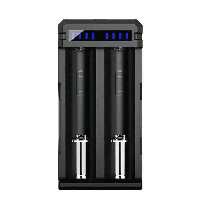 Battery charger XTAR SC2 Li-ion 18650 USB-C 2 slots, USB-C power, LED indicators, black