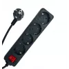 Microconnect MC-GRU0045BS power extension 5 m 4 AC outlet(s) Indoor Black