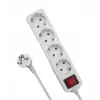 Microconnect MC-GRU0045WS power extension 5 m 4 AC outlet(s) Indoor White