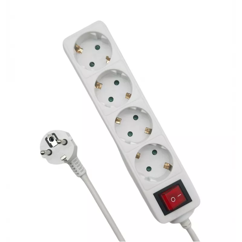 Microconnect MC-GRU0045WS power extension 5 m 4 AC outlet(s) Indoor White