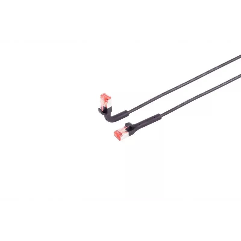 Networking cable Lanview LV-6AFTP-FLEX-ANG-10B RJ45 Cat6A 10m Black