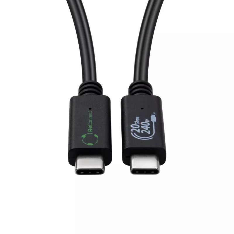 Microconnect ECO-USB3.2CC0.5 USB cable USB 3.2 Gen 2x2 0.5 m USB C Black