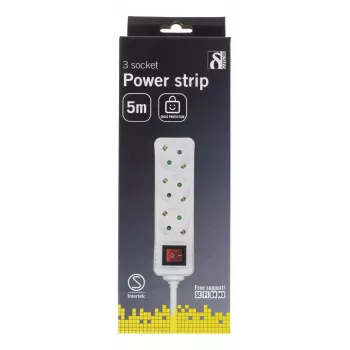 Microconnect GRU0035WS power extension 5 m 3 AC outlet(s) White