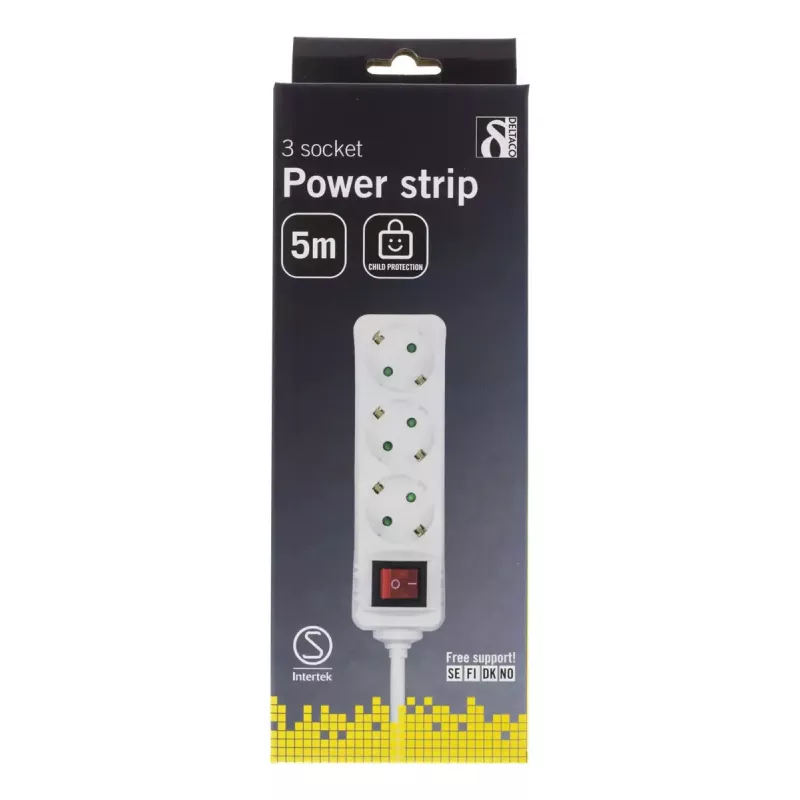 Microconnect GRU0035WS power extension 5 m 3 AC outlet(s) White