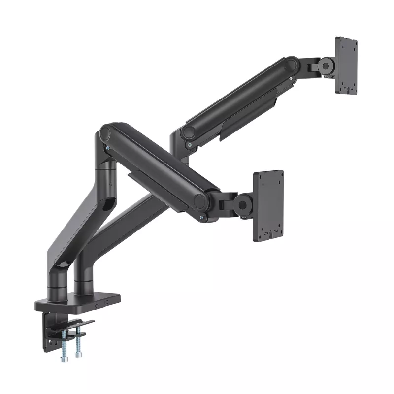 Manhattan TV & Monitor Mount Desk Full Motion Spring 2 screens 13-45 Black