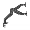 Manhattan TV & Monitor Mount Desk Full Motion Spring 2 screens 13-45 Black